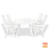 5 Piece Outdoor Dining Set - Plastic