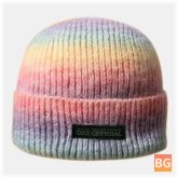 Mixed Coloe Beanie Hat with Warm Coating