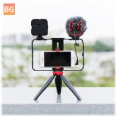 YELANGU PC203/PC204 Dual Handheld Video Cage Rig Stabilizer for Phone Holder Tripod Mount Stand