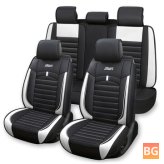 iMars SC3-5 Car Seat Cover Set - PU Leather Breathable Cushion Pad Protector