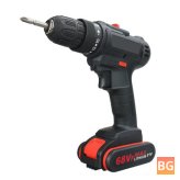 68VF Cordless Drill/Driver - Rechargable Electric Drill with 2 Speed