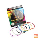 Alices Acoustic Guitar Strings - A107-C Plated Steel Core 6 Strings - Colorful Coated Copper Alloy Wound 028-043 Inch