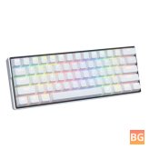 KEMOVE SnowFox Mechanical Keyboard - 61 Keys, 60% NKRO, Bluetooth 5.1, Type-C, Dual Mode, PBT Keycap, Gateron Axis Switch, Hotswappable Switches, RGB Backlight Gaming Keyboard with Full Keys, Programmable