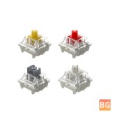 Gateron 3-pin Linear Mechanical Yellow/Red/White/Silver Keyboard Switch - 3 Pack