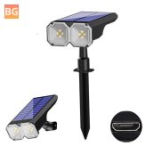 Solar Light with USB Charging Port for Garden or Lawn