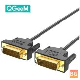 QGeeM DVI to DVI Male to Male Cable 1080P HD DVI-D Digital to DVI-A Digital Cable