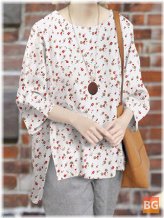 Casual Blouse with Floral Print