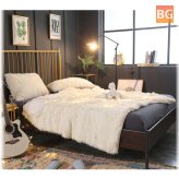 160x200cm/130x160cm MECO Luxury Shaggy Blanket With Heart Carpet Faux Fur Long Pile Throw Sofa Bed Soft Warm Blanket