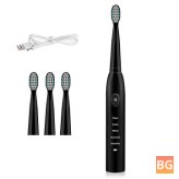 Electric Toothbrush with Sonic Power - Black/White