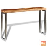 Sheesham Wood Console Table with Steel Legs