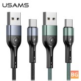 Aluminum Braided Type-C Cable for Samsung, Huawei Earbuds