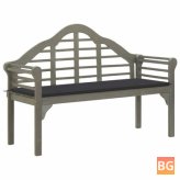 Queen Bench in Gray with a Cushion