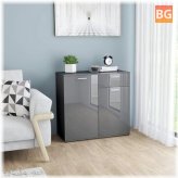 High Gloss Gray Sideboard with 31.5