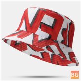 Red Painted Embroidery Design Hat