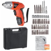 Screwdriver Set with 14cm*14cm Carbon Steel Blade and 45 Accessories