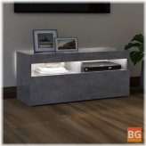 TV Cabinet with LED Lights - Gray 35.4