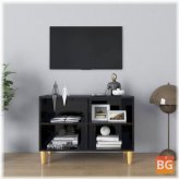 TV Cabinet with Composite Wood Legs and Doors 27.4