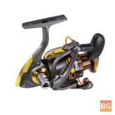 DEUKIO Spinning Reel with 5.2:1 Speed and Braking Force, Foldable Aluminum Alloy Design for Left and Right Hand Use
