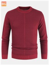 Wool Crew Neck Winter Sweater - Men's Basic