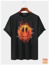 T-Shirt with Flame Print