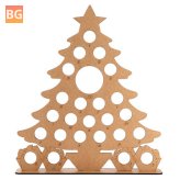 25-Pack of Christmas Decorations for the Tree - Wooden Advent Calendar
