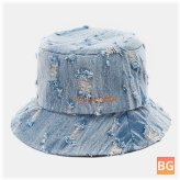 Unisex Denim Letter Pattern Embroidery Hat