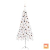 1.8m Artificial Christmas Tree with 150 LEDs, Easy Assembly Artificial Christmas Tree with Metal Stand and 230 Tips Decor for Home, Office, Party, Holiday Outdoor Decoration
