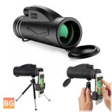 Waterproof Monocular with Mobile Phone Adapter - 80x100