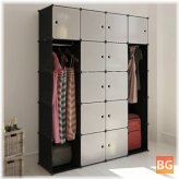 Black and White Cabinet with 14 compartments