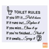 Toilet Wall sticker - Home Office Decor