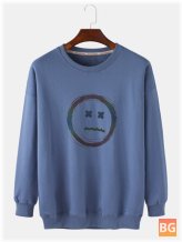 Mens Cotton Emojis Reflective Print T-Shirts