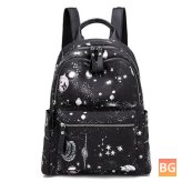 Women's Oxford Backpack with Starry Sky Pattern