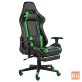 Green Racing Chair with Foot Rest for Game