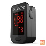 Black LED Finger Pulse Oximeter - 1 Minute Saturation Monitor Pulse Heart Rate Blood Oxygen SPO2 Monitor