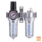 Air Filter Regulator and Lubricator with Moisture Trap and Optional Grease Interceptor