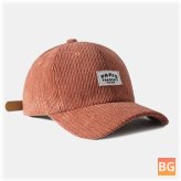 Baseball Cap with Letter Patch - Solid Color