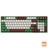 3098DS Matcha Red Bean Keycap Gaming Keyboard with Type-C Wiring and Gateron Switch