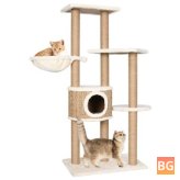 Cat Tree with Scratching Post - 126cm