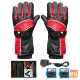 Heated Waterproof Motorcycle Gloves with Rechargeable Battery and Thicken Velvet