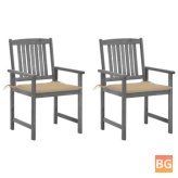 Director's Chairs 2-Piece Set with Cushions