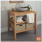 Bathroom Cabinet with 2 Baskets - 74x45x75 cm