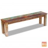 Bench with Arms and Legs Solid Reclaimed Wood 63