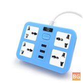 Home Office Power Strip with 3 USB Ports, 4 Outlets, and a Hub