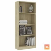 Sonoma Oak 23.6"x9.4"x55.9" Book Cabinet