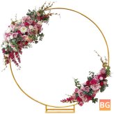 Wedding Stand with Flower Rack and Arch - Round Iron