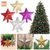 3D Shinny Glitter Star Christmas Tree Topper - Xmas Decoration