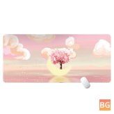 Moon Blossom Keyboard and Mouse Pad