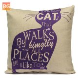 Home Decor - Cat Throw Pillowcase