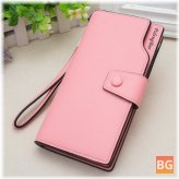 6-Inch Cell Phone Wallet with PU Leather Clutch