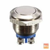 Waterproof Push Button Switch with Metal Frame - 16mm
